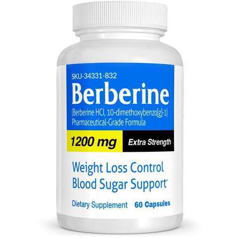 Berberine (1200mg Extra Strength) Weight Loss Control Blood Sugar Support - LEIXSTAR