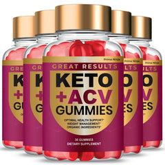 (5 Pack) Great Results Keto ACV Gummies, Max Strength, Advanced Formula (150 Gummies) - LEIXSTAR