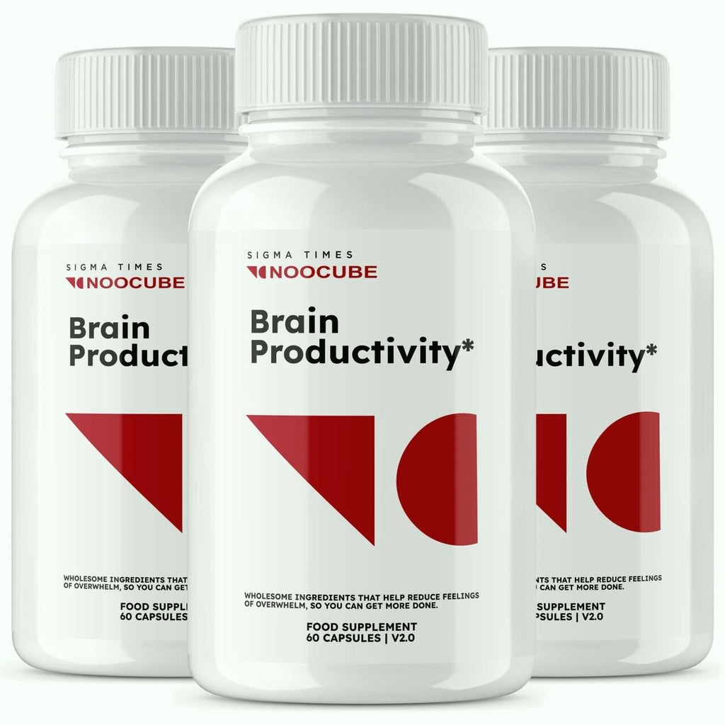 (3 Pack) Noocube Brain Productivity Supplement Pills (180 Capsules) - LEIXSTAR