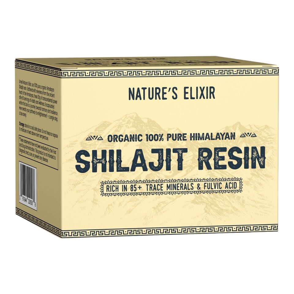 Shilajit Resin 30 Gram Jar 60 Servings Measuring Spoon Pure 100% Himalayan Shilajit Resin - LEIXSTAR