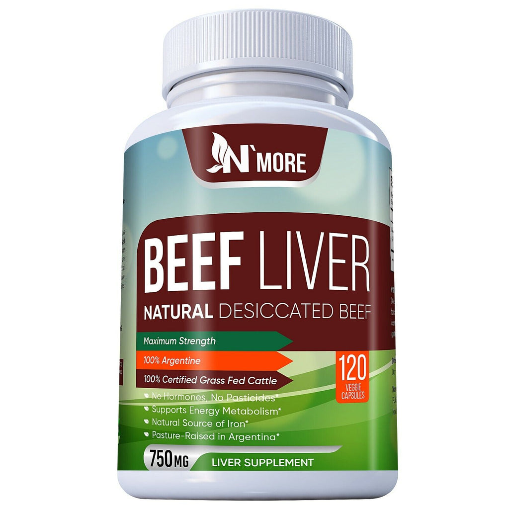 Desiccated Beef Liver Capsules, Certified 100% Grass Fed Undefatted 120 Capsules - LEIXSTAR