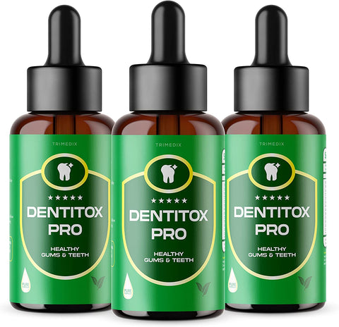 (3 Pack) Dentitox Pro - Dentitox Pro Drops for Teeth and Gums, Dentitox Max, Dentitox Drops for 90 Days. - LEIXSTAR