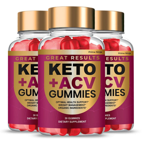 (3 Pack) Great Results Keto ACV Gummies, Max Strength, Advanced Formula (90 Gummies) - LEIXSTAR