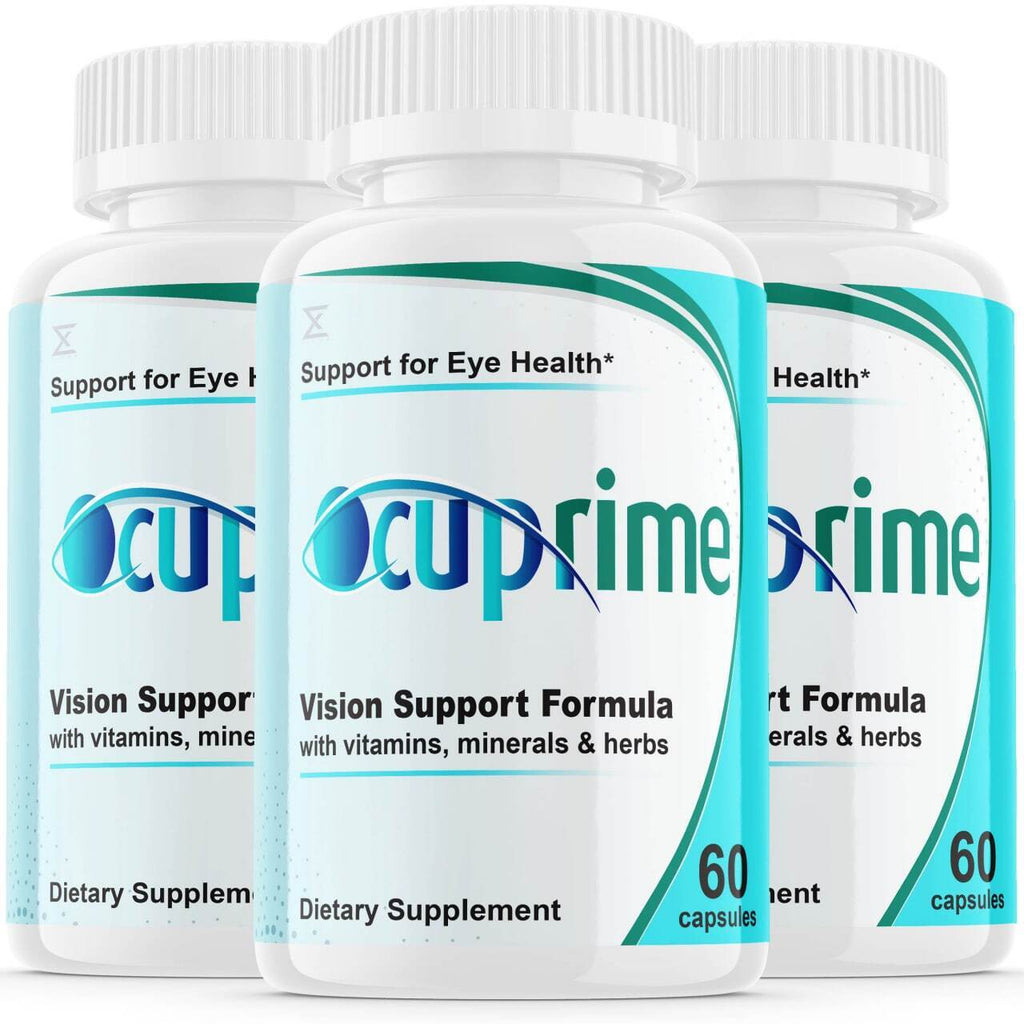 (3 Pack) Ocuprime Vision Formula, Occuprime Supplements Eye Pills (180 Capsules) - LEIXSTAR