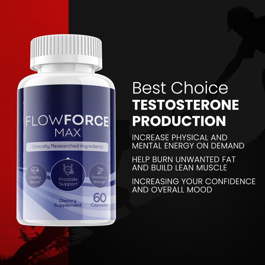 (3 Pack) Flowforce Max Advanced Male Support Supplement 180 Capsules