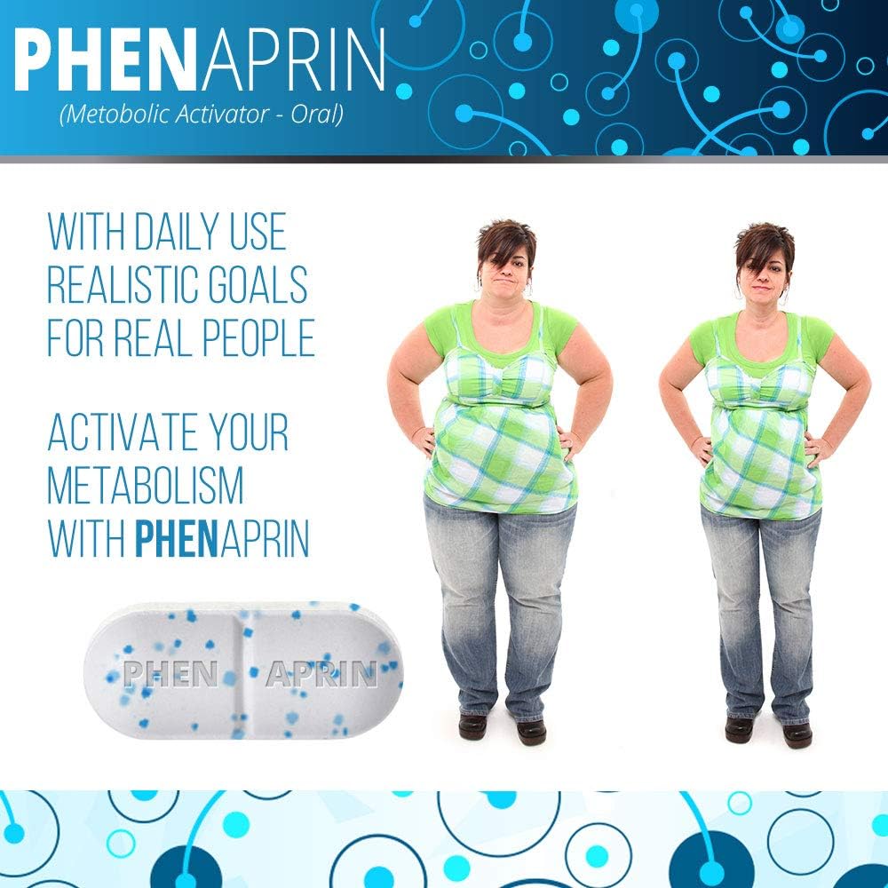 PhenAprin Diet Pills Weight Loss and Energy Boost for Metabolism – Optimal Fat Burner and Appetite Suppressant Supplement. Helps Maintain and Control Appetite, Promotes Mood & Brain Function.