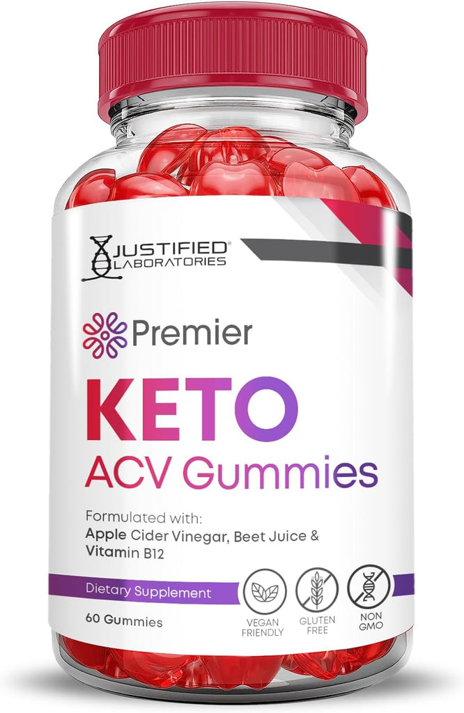 Premier Keto ACV Gummies Premier Keto Gummies Advanced 1000MG Apple Cider Vinegar Formulated with Pomegranate Beet Juice Powder B12 Vegan Non GMO 60 Gummys