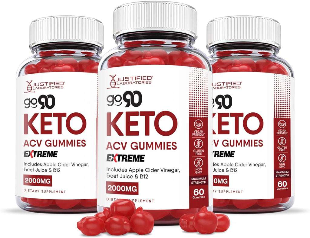 Go 90 Keto ACV Gummies Extreme Formula 2000MG with Pomegranate Juice Beet Root B12