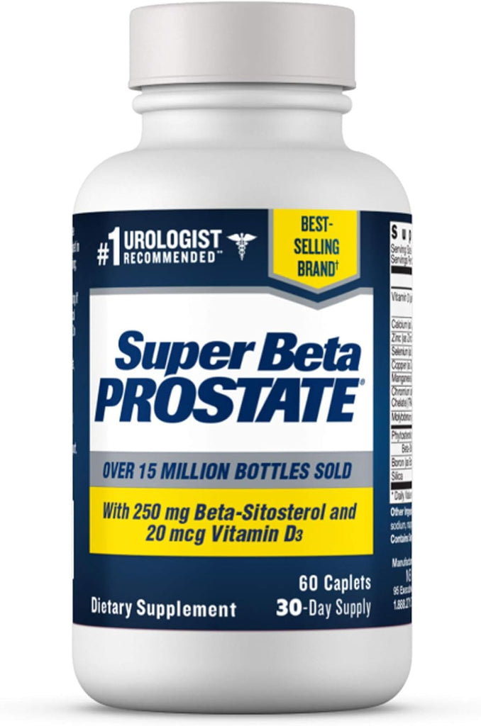 Super Beta Prostate Support Supplement for Men's Health - Reduce Bathroom, Promote Sleep, Better Bladder Emptying & Healthy Prostate, Beta Sitosterol (120ct, 2 Bottle)