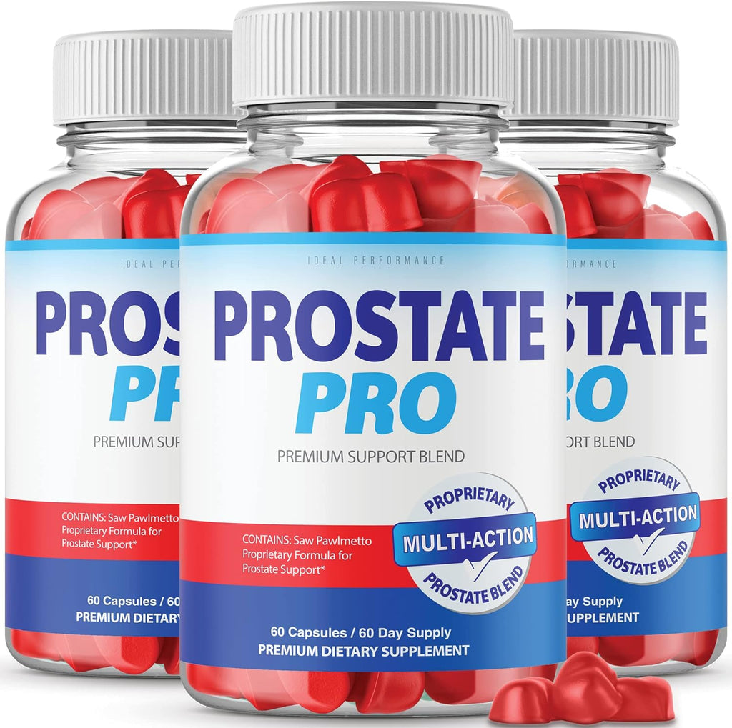 (3 Pack) Prostate Pro Gummies Premium Prostate Support Blend Supplement (180 Gummies)