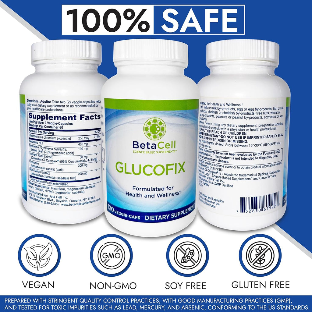 BETACELL Glucofix - 120 Capsules