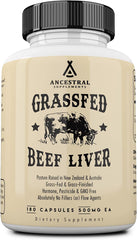 Ancestral Supplements Grass Fed Beef Liver Capsules, - 180 Capsules - LEIXSTAR