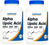 Image of (2 Pack) Nutricost Alpha Lipoic Acid - 600mg Per Serving - 480 Capsules - LEIXSTAR