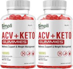 (2 Pack) Simpli Health ACV + KETO 120 Gummies - LEIXSTAR
