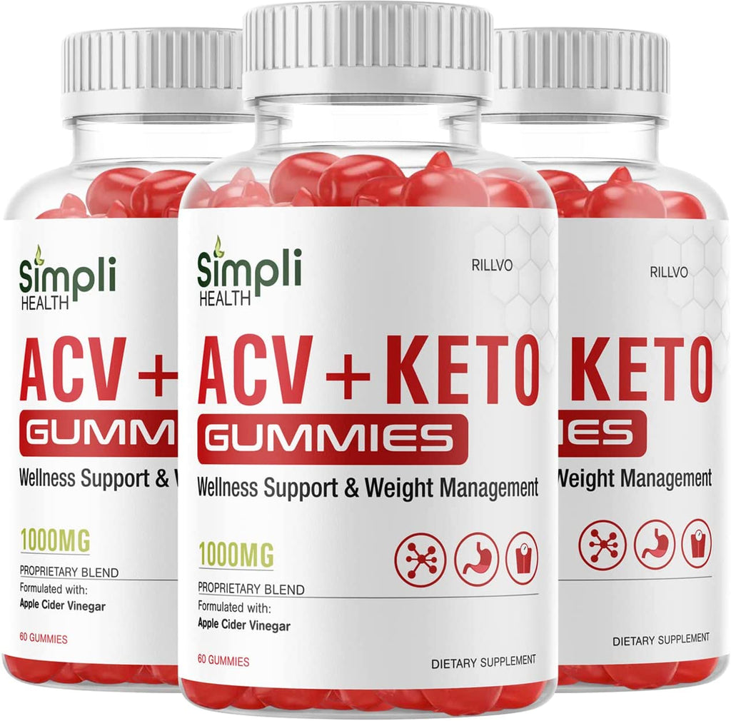(3 Pack) Simpli Health ACV + KETO 180 Gummies - LEIXSTAR